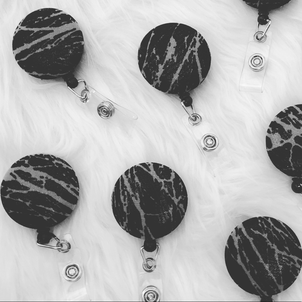 Black Marble Badge Reel
